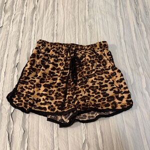 Leopard Print Women's Lounge Shorts | Size M